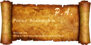 Porcz Alexandra névjegykártya